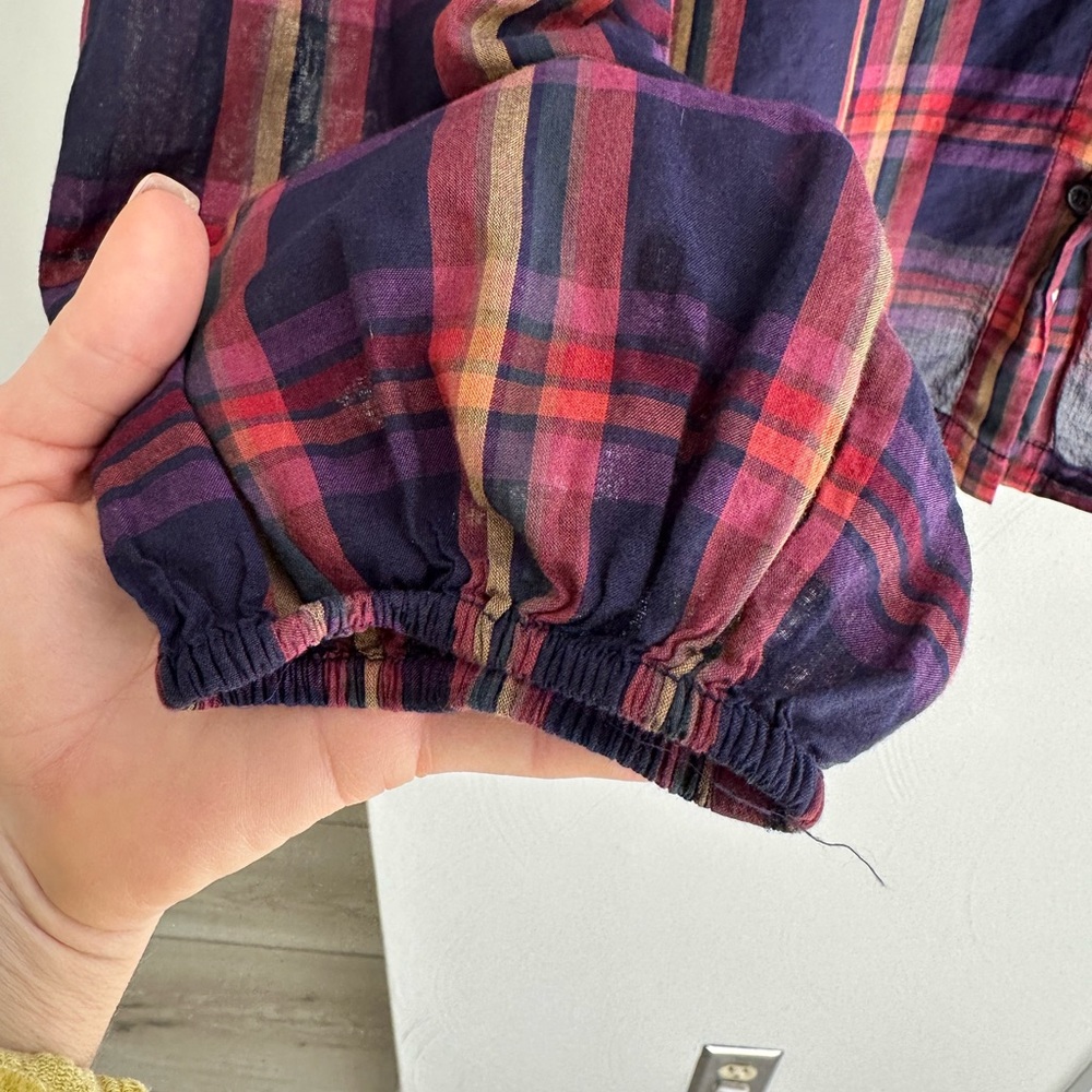 The Great. Melody Candy plaid button down blouse sz: 3/US Large - Picture 4 of 7
